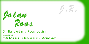 jolan roos business card